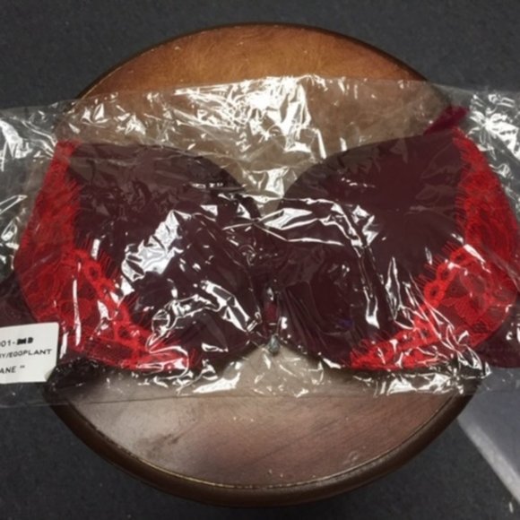 💦NWT Intimate Bra Eggplant/Ruby Color Pushup Padded Underwire - Picture 6 of 9